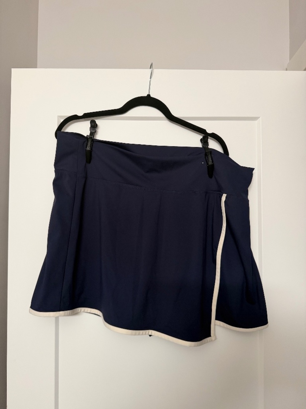 Old Navy - High-Waisted PowerSoft Faux-Wrap Skort (Dusk Navy)